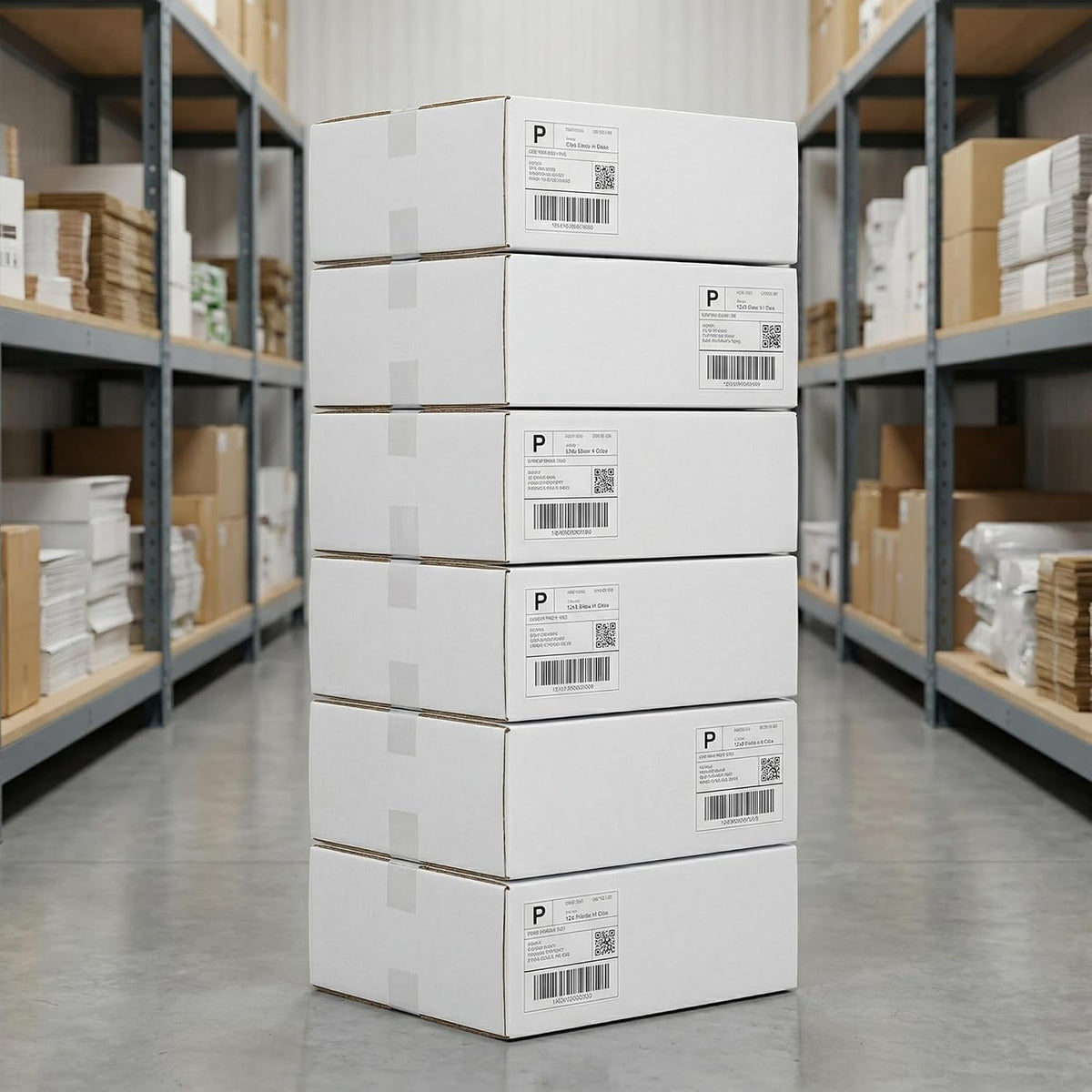 9X6X4 Shipping Box White Set of 25, 9 x 6 x 4 Corrugated Cardboard Box for Packaging Small Business, Literature Mailer