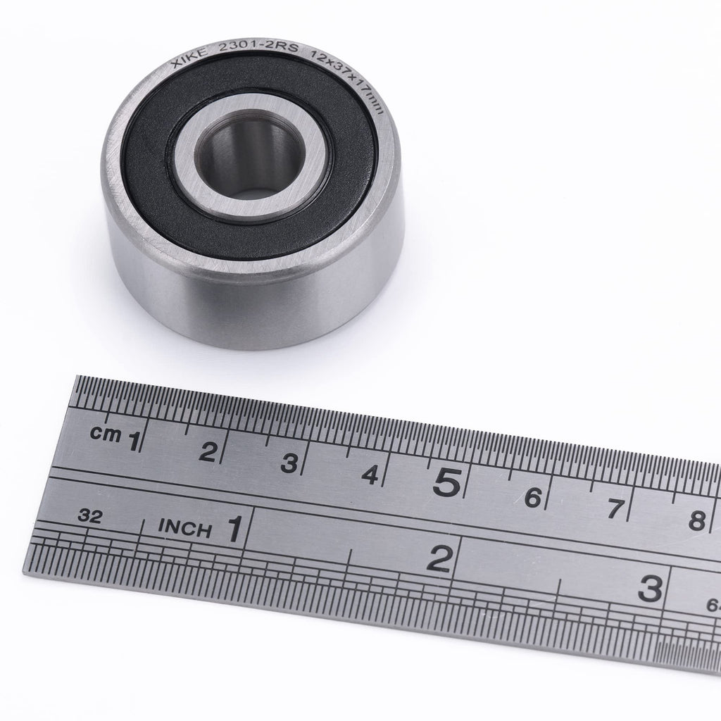 XIKE 1 Pcs 2201-2RS Sealed Self-Aligning Ball Bearings 12x32x14mm.