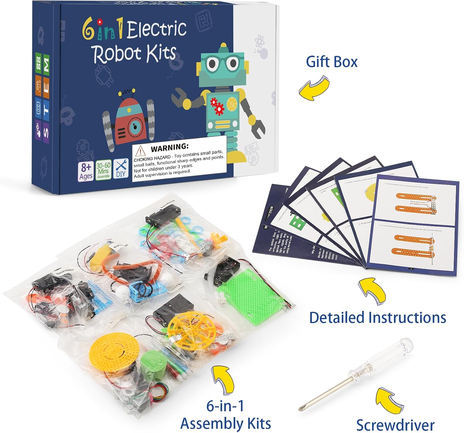 STEM Robotics Science Kits for Kids Ages 8-12 8-10, STEM Toys for Boys 8-13 | Build A Engineering Robot Building Toys