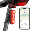 Bike Tail Light with Bike Tracker, GPS Real-Time Track (iOS Only, Work with Apple Find My), 3 Light Modes