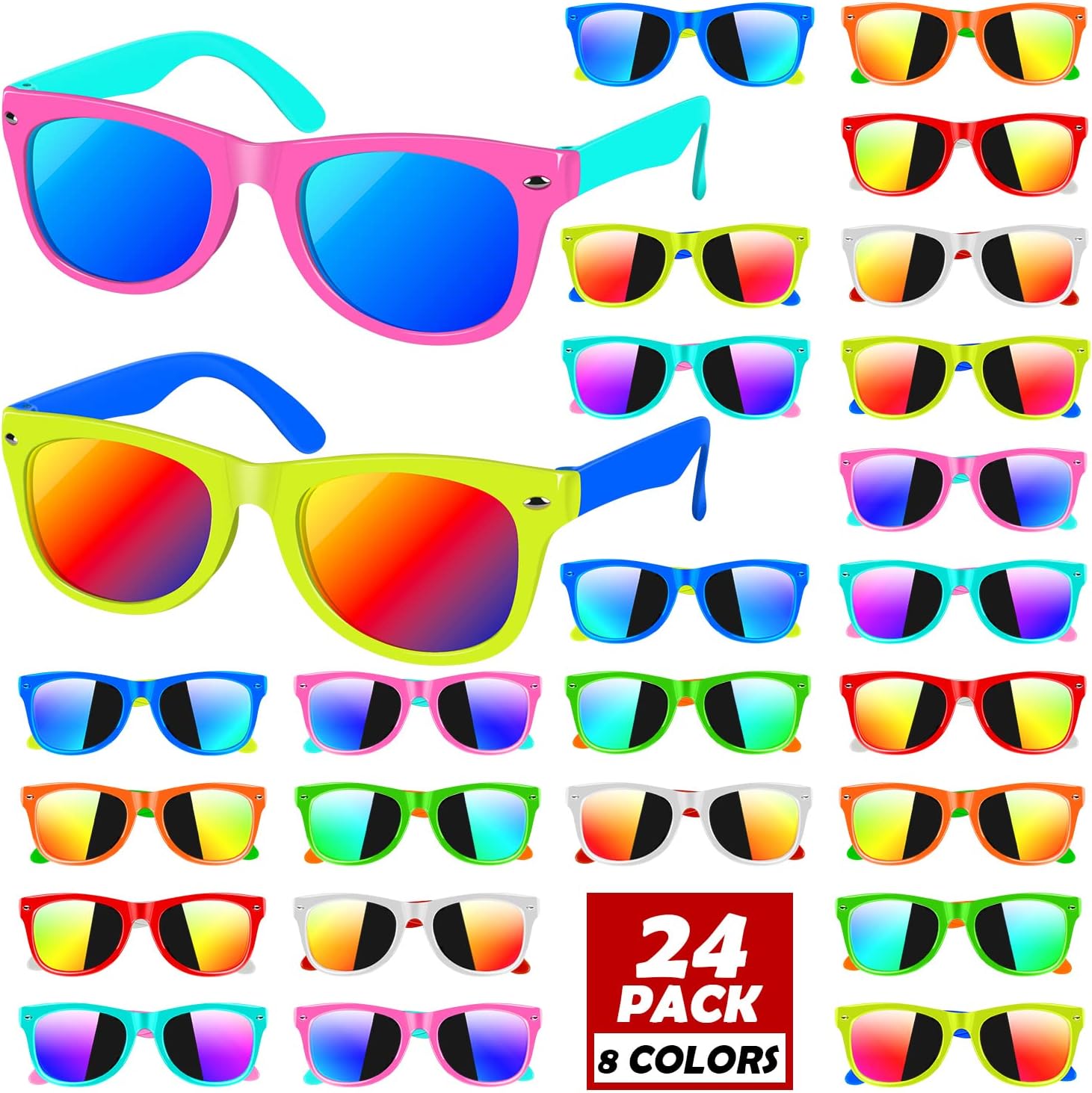 Kids Sunglasses Bulk,Toddler Sunglasses with UV400 Protection Kid Sunglasses Party Favors for Boys Girls Age 3-8