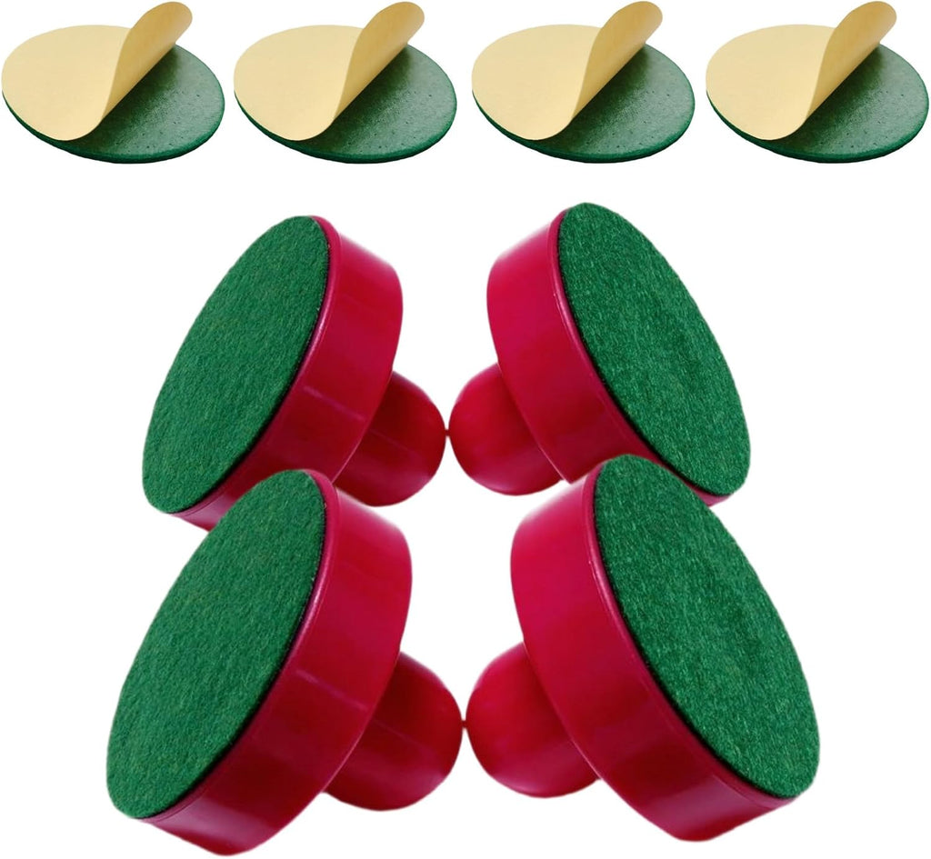 Air Hockey Paddles 3.78-inch (96mm) – Heavy-Duty Pushers for Full-Size Air Hockey Tables – Includes Felt Pads & Extra