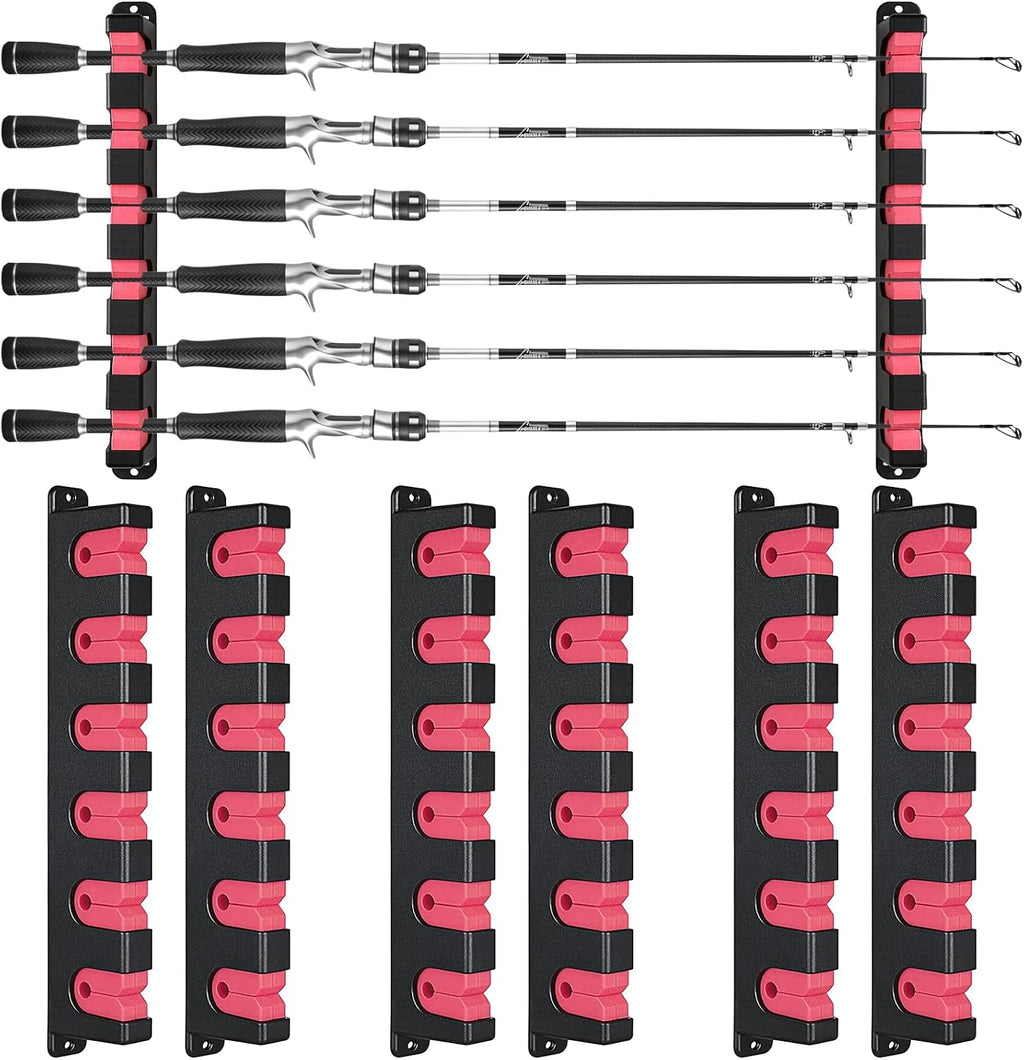 3 Set Fishing Rod Holders for 18 Garage Fishing Rod Rack Wall Mount Fish Pole Holders for Boat Room Vertical