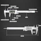 Digital Calipers, Caliper Measuring Tool with Large LCD Screen(6Inch/150mm)