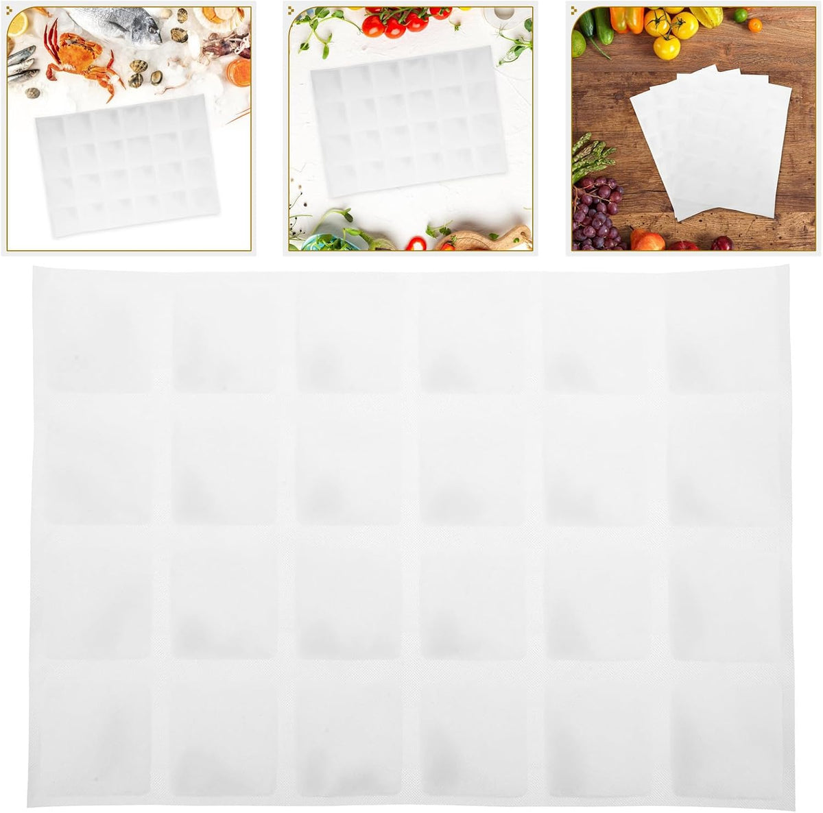 4pcs Reusable Shipping Ice Packs for Seafood and Transport