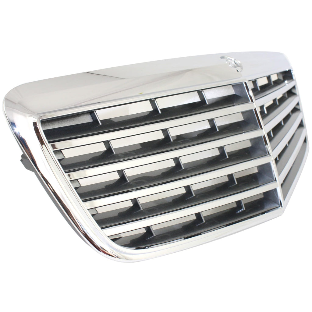 Garage-Pro Grille Assembly for MERCEDES BENZ E-CLASS 07-09 Chrome Shell/Ptd-Gry Insert Sedan/Wagon