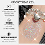 Liquid Glitter Eyeshadow Eyeliner, Korean Makeup Bling Under Eye Shadow, Shimmer Metallic, Lightweight Waterproof