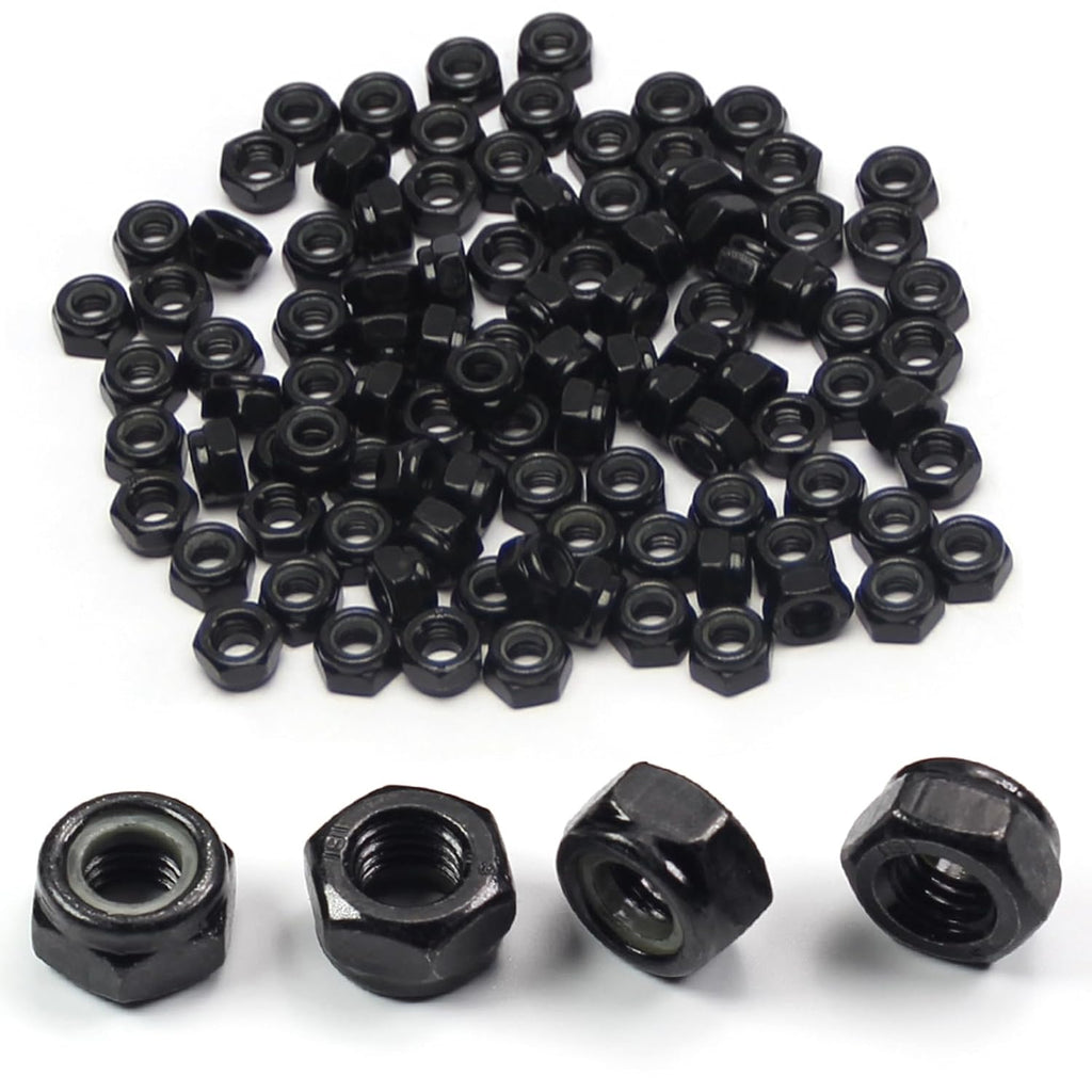 M6 Locknuts Nylon Inserted Hex Lock Nuts for Patio Furniture M6 Bolts