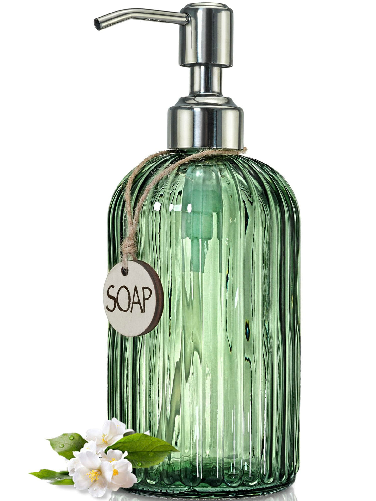 18Oz Green Soap Dispenser with Rust Proof Pump