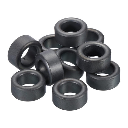 Ferrite Toroid Core 25mm x 15mm x 12mm, 10 Pack Transformer Inductor Coil Ring, Black