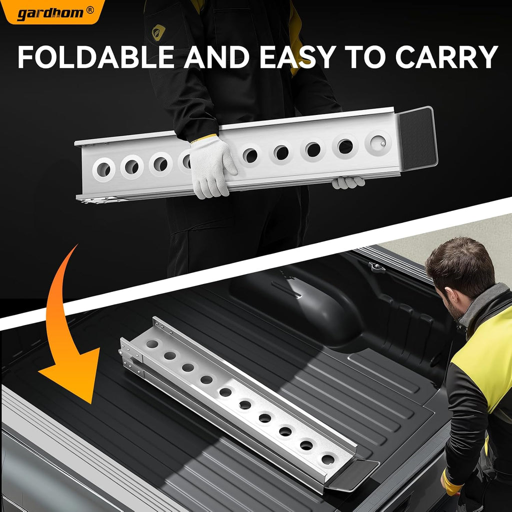 6FT Aluminum Folding Motorcycle Ramp for Dirt Bike, Loading Ramp | 440 LBS Capacity, Portable, Easy to Store, with