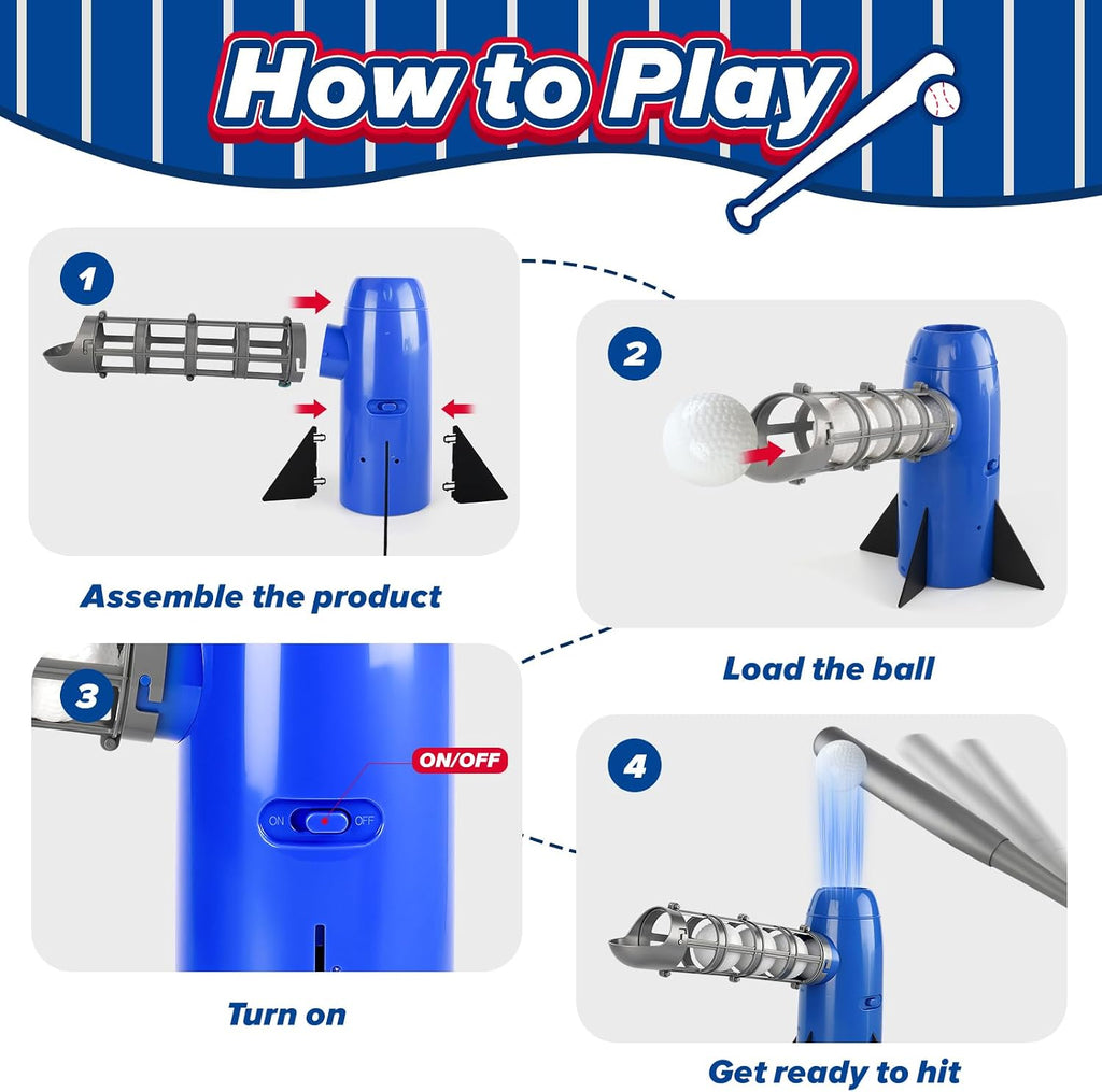 Auto Kids Baseball Pitching Machine, Automatic Baseball Launchers