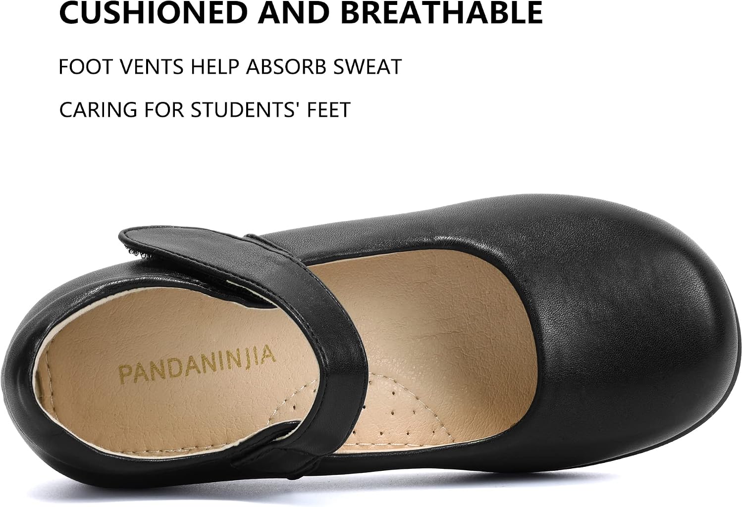 Girls Mary Jane School Uniform Flats Dress Shoes | Toddler/Little Kid/Big Kid, Roomy Round Toe, Breathable Insoles
