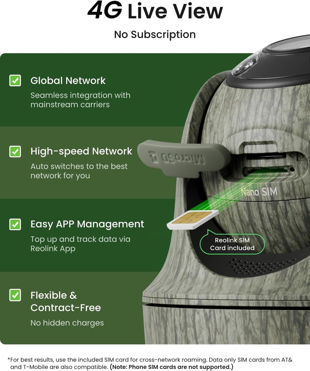 4K 4G LTE Cellular Trail Cameras, Solar Camera Outdoor Wireless | 8MP UHD Dual Lens & Live View , Animal Recognition