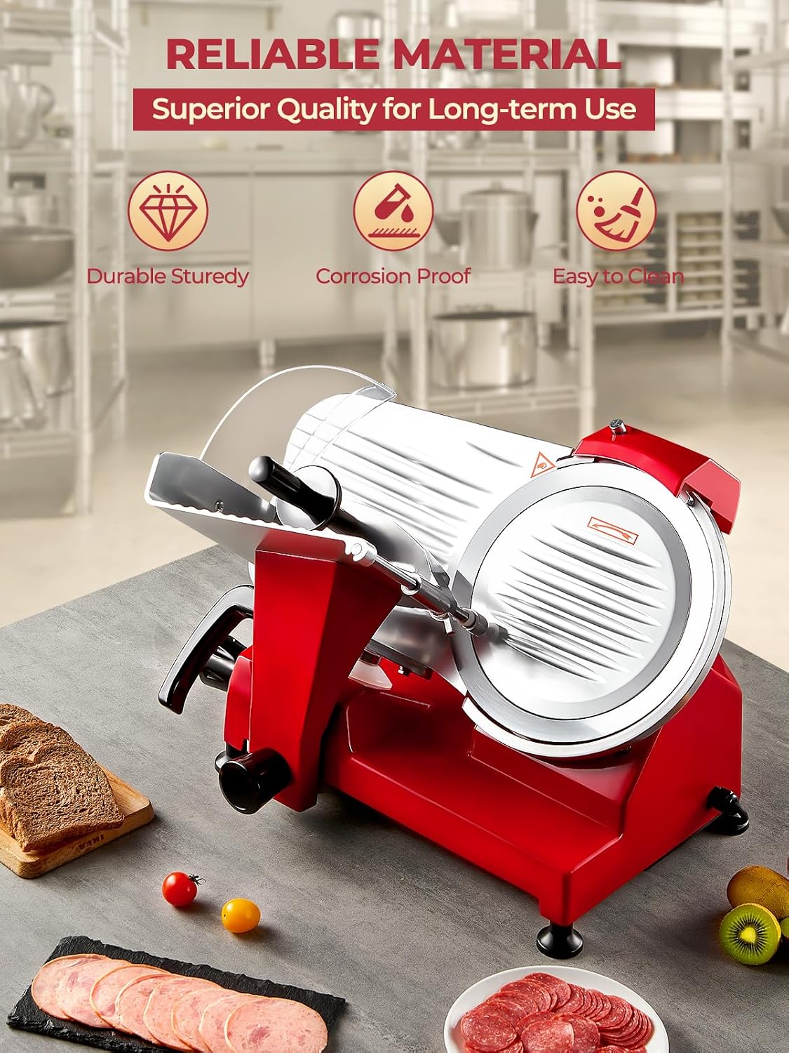 300W Commercial Electric Meat Slicer for Home