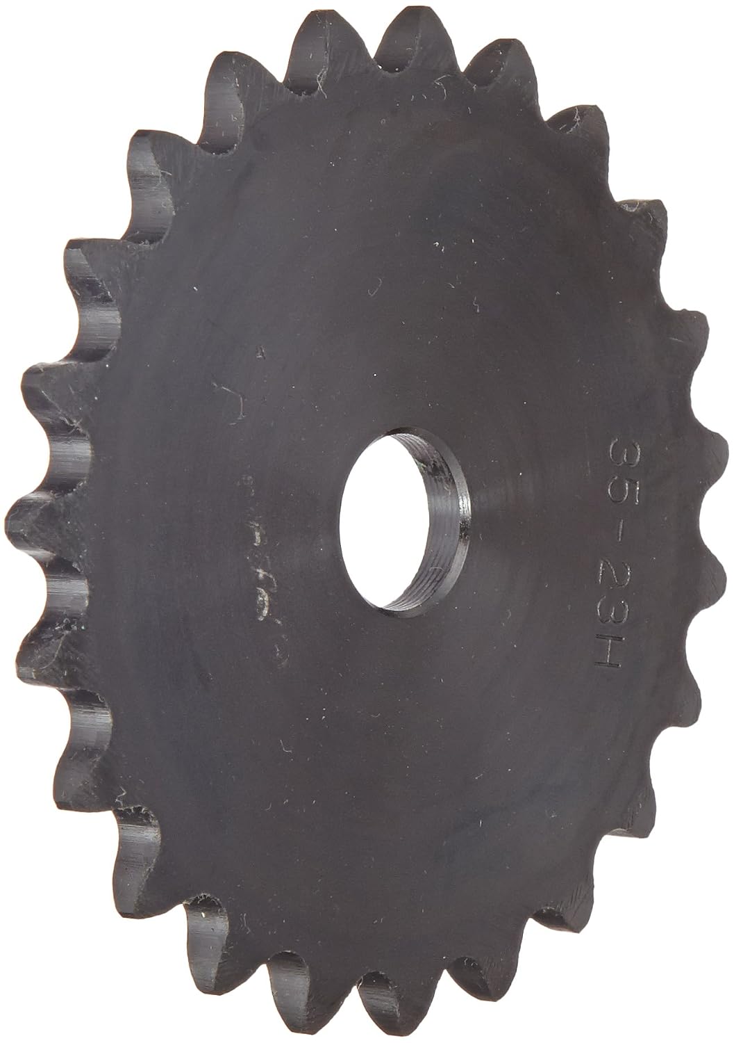 Browning 35A23 Plate Roller Chain Sprocket, Single Strand, Type A Hub, Steel, 1/2" Stocked Bore, 23 Teeth