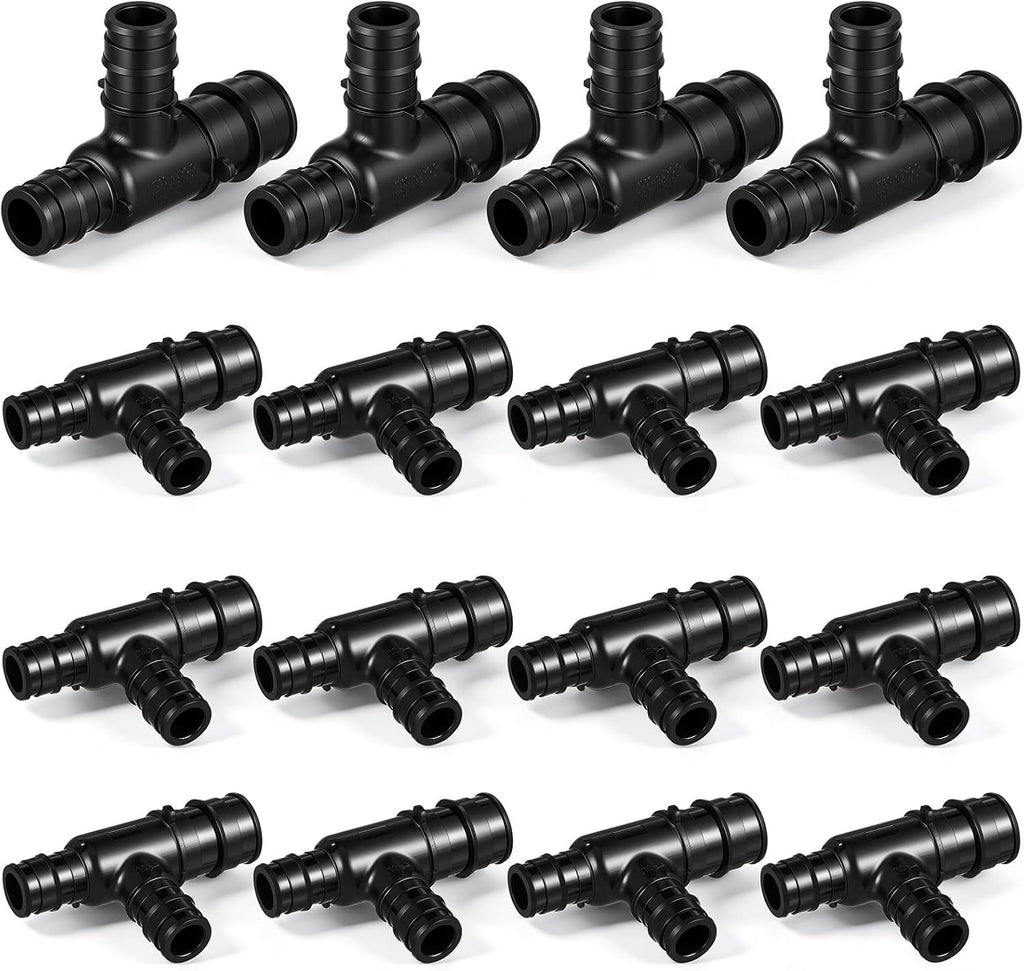 16 Pack 3/4 x 1/2 x 1/2 Inch PPSU PEX-A Expansion Fittings