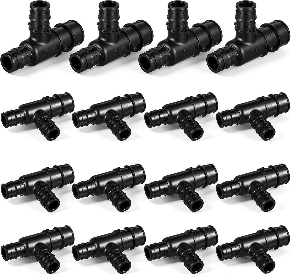 16 Pack 3/4 x 1/2 x 1/2 Inch PPSU PEX-A Expansion Fittings