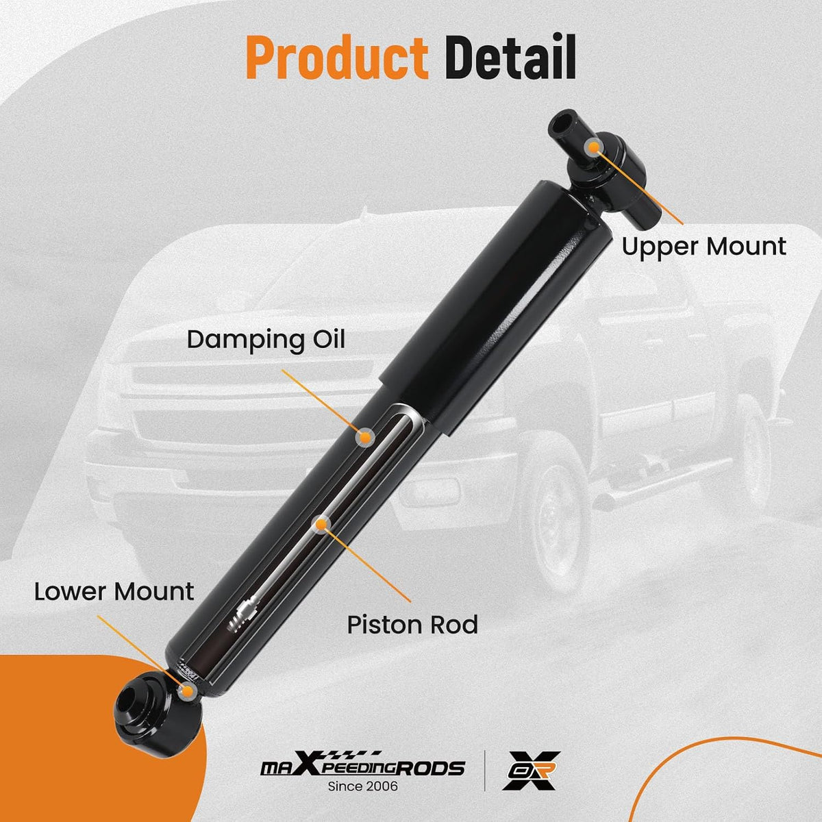 maXpeedingrods 2Pc Rear Shock for Chevy Traverse 2009-2017