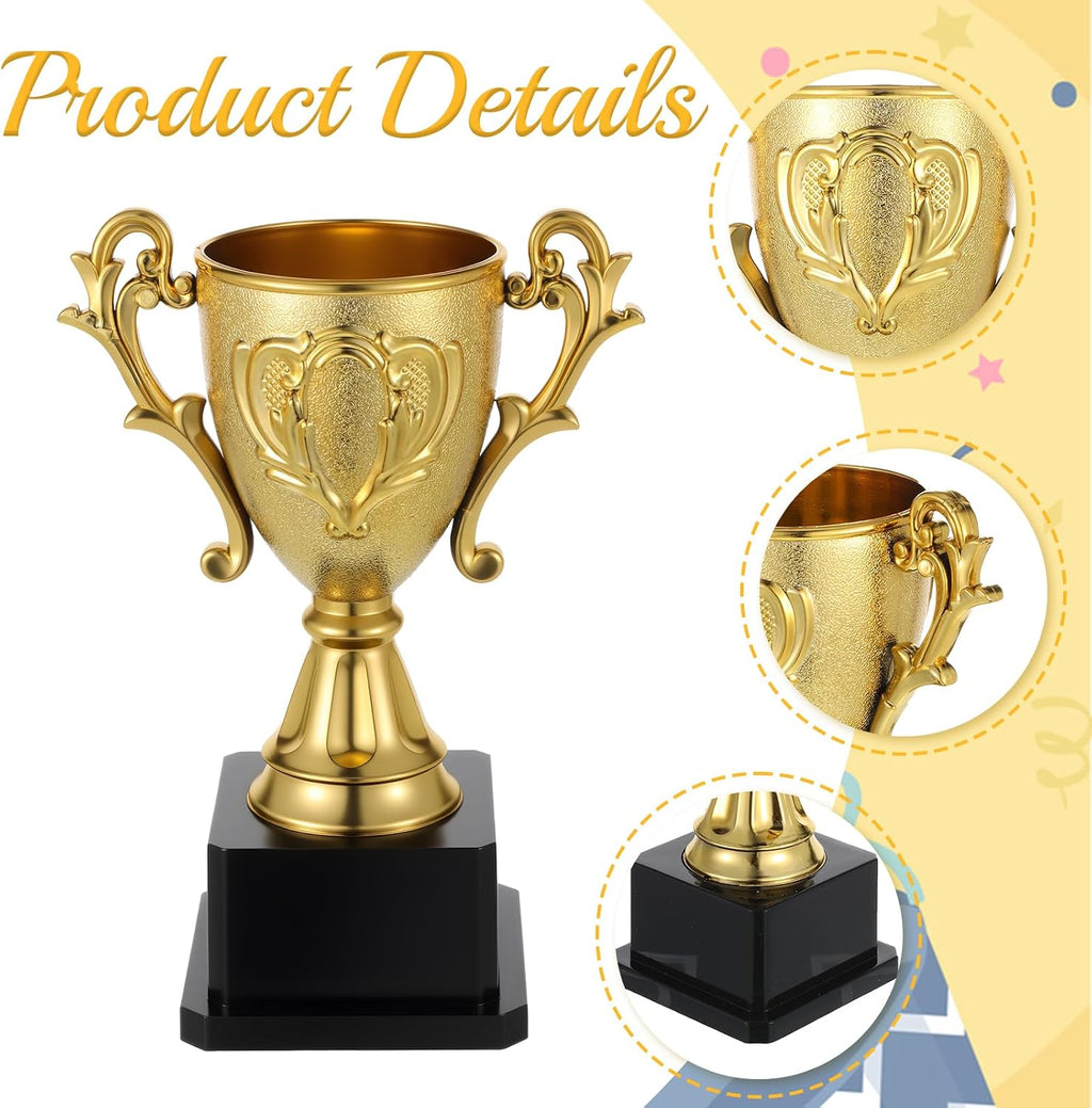 Plastic Gold Trophy Cup, Golden Trophies Trophy Cup for Sports Footabll Competition Tournaments Party