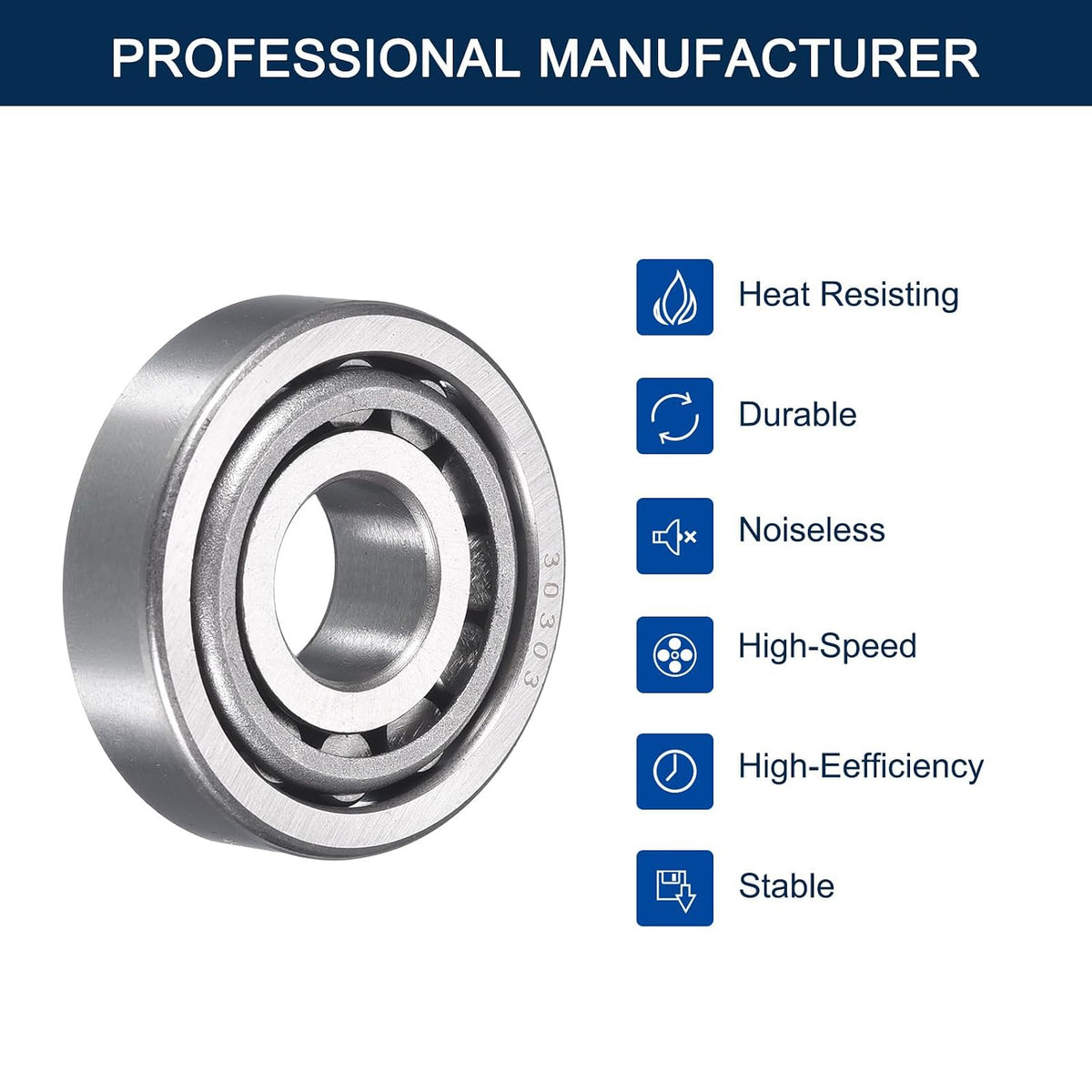 2 Pack 30303 Tapered Roller Bearing Cone and Cup Set