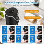 Automatic Foaming Soap Dispenser Digital Display, 6-Level Foam Adjustable