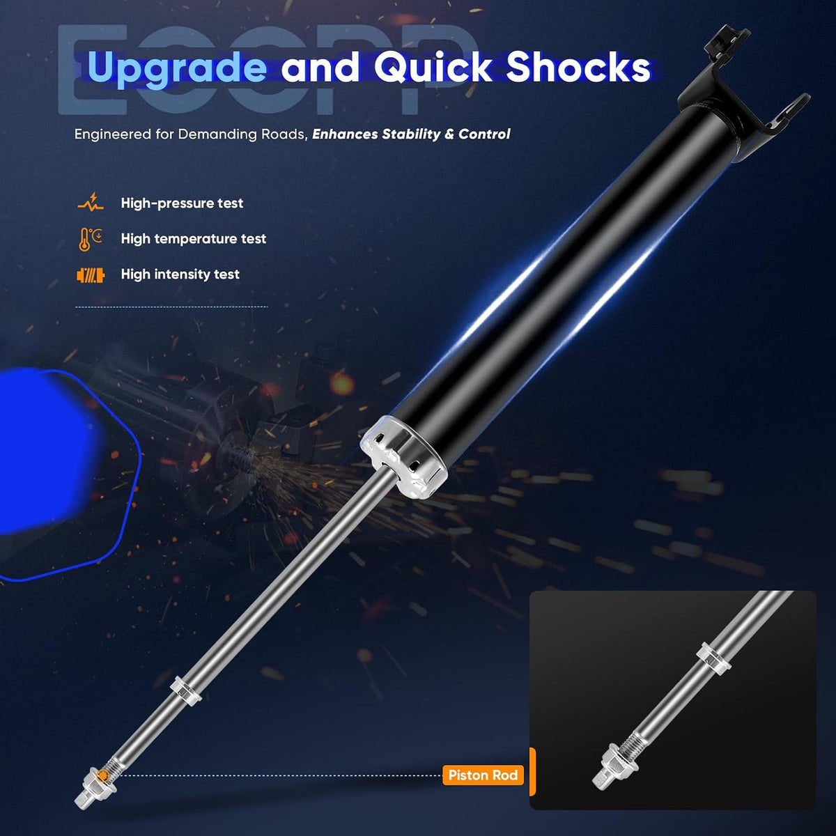 Shocks and Struts, ECCPP Rear Shock Absorbers for Nissan Altima 2002-2006