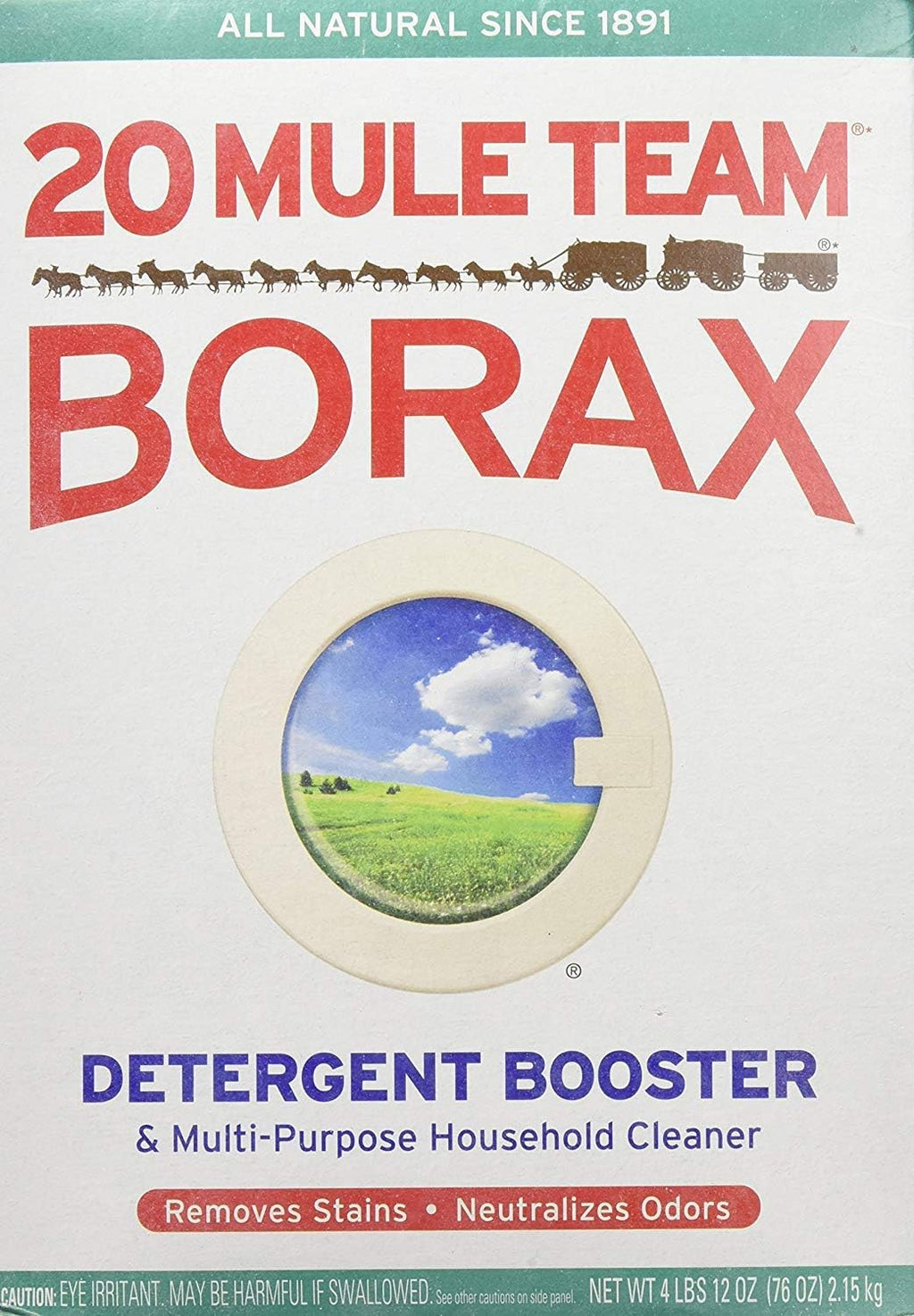 Borax Natural Laundry Booster, 65 oz (Pack of 2)