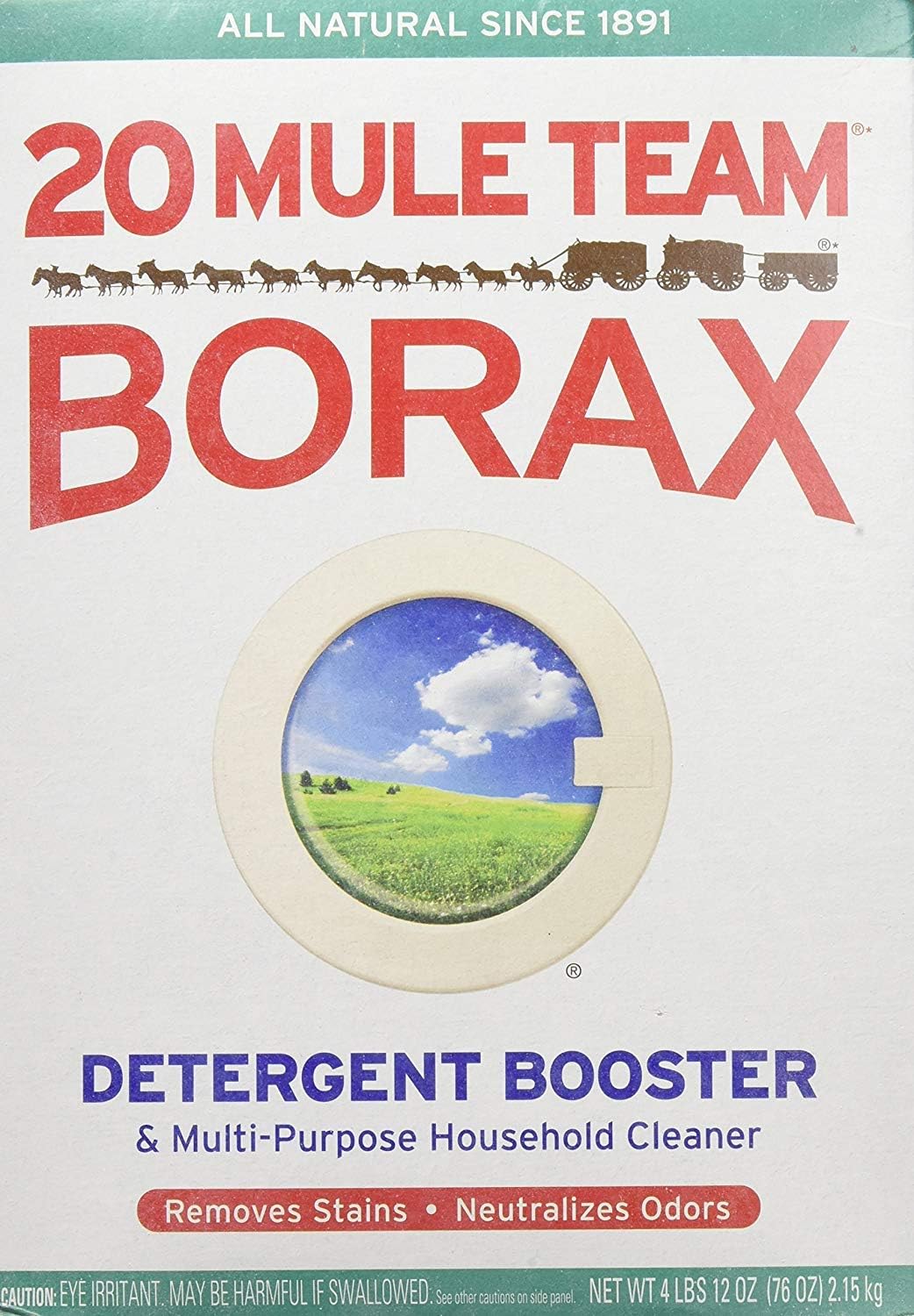 Borax Natural Laundry Booster, 65 oz (Pack of 2)