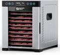 Pro Food Dehydrator Machine | 10 Stainless Steel Trays | Dryer for Jerky, Dog Treats, Herb, Meat, Beef, Fruit | Keep