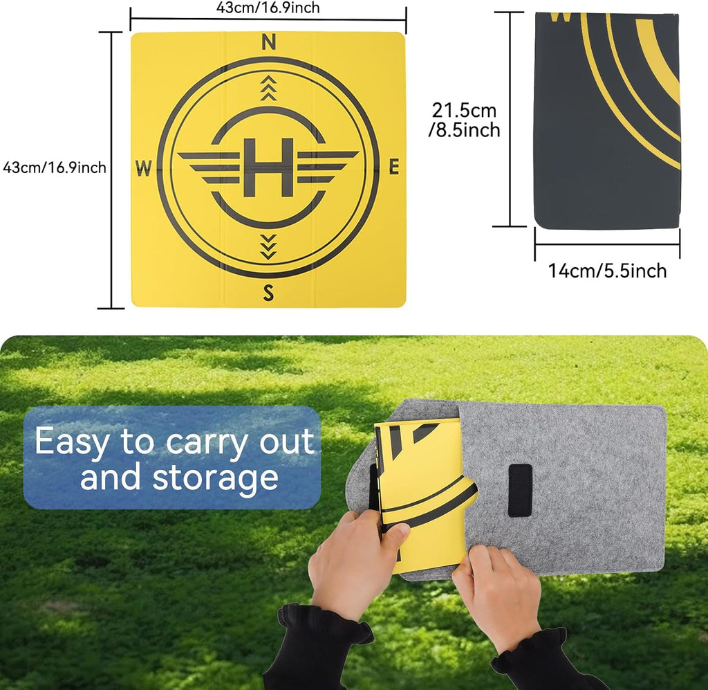 Drone Landing Pad, Universal Waterproof Portable Fast-Foldable Helipad for DJI Mini 5 Pro/4/3/2 SE/4K/DJI