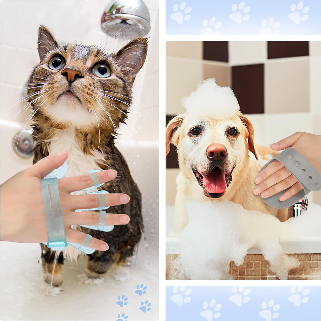 Dog Brush Grooming Kit 9 Pcs Kit with Pet Nail Clipper and File Cat Grooming Deshedding Undercoat Rake Comb for All