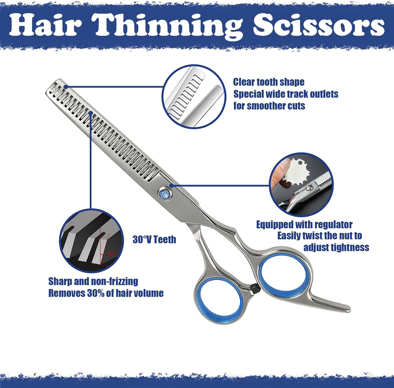 Hair Cutting Scissors Kit,27PCS Professional Stainless-Steel Sharp Barber Professional Hairdressing Shears Set with