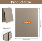 Book Board 25 Sheets 12.5x10 Inch 2 mm 80 PT Chipboard Sheets