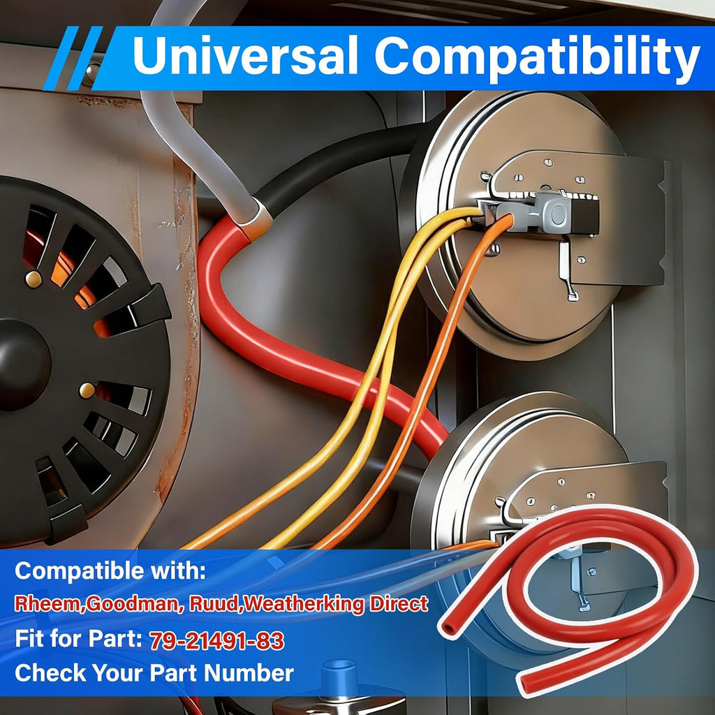 3/16"ID x 19" Furnace Pressure Switch Hose Replacement 79-21491-83
