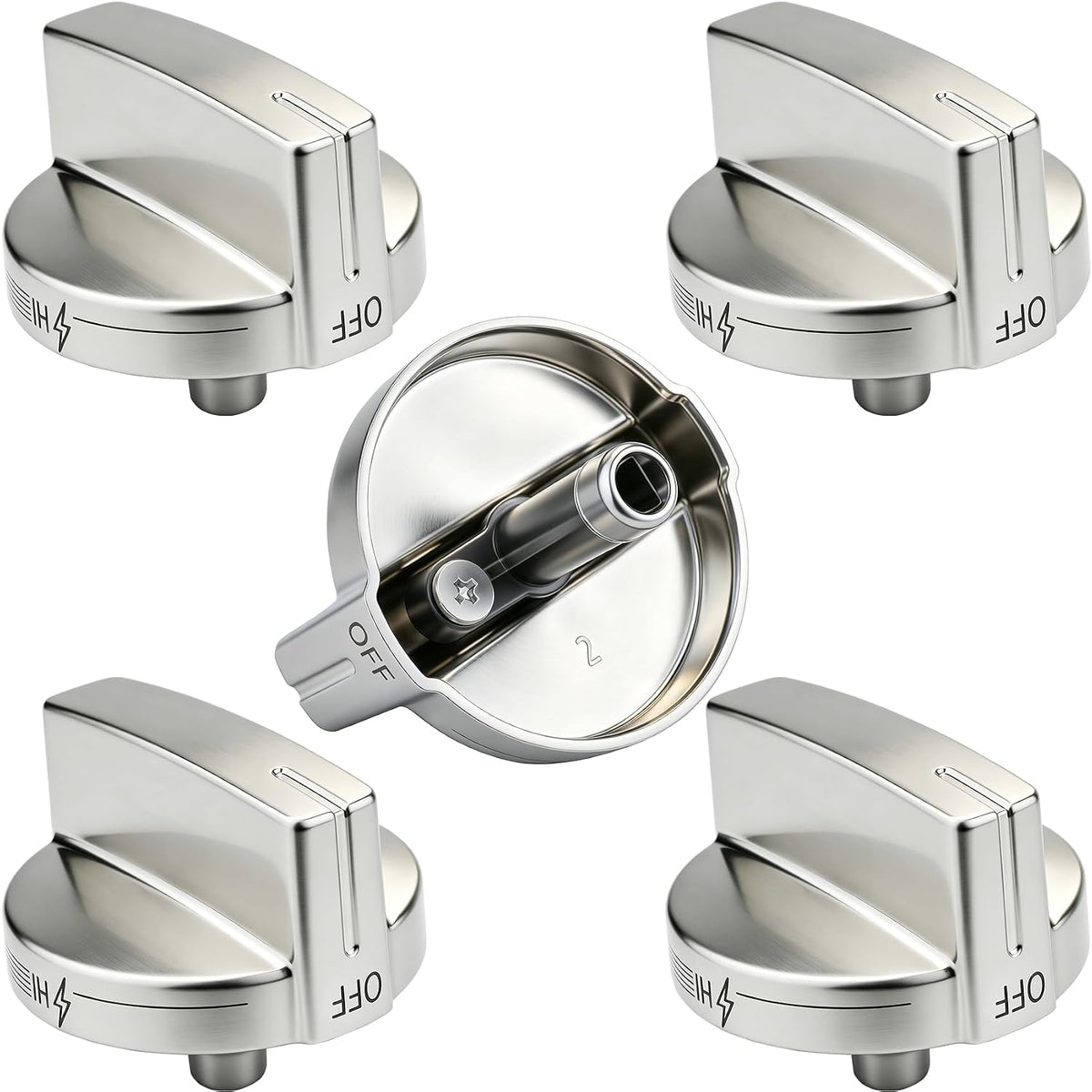 00632515 Range Knobs, 632515 Oven Control Knob Compatible with Bosch HDI8054U HDIP054U HGI8054UC HGIP054UC Series, Replaces 632515 4162117 AP5809104 PS9495599, Stove Top Knob (5-Pack)