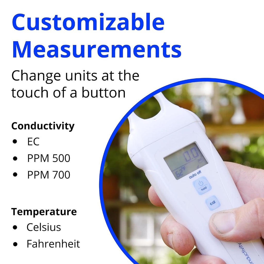 PENCON Conductivity Pen and Digital TDS Meter, Water Tester for Temperature and Nutrient (CF, EC, PPM 500, PPM 700)