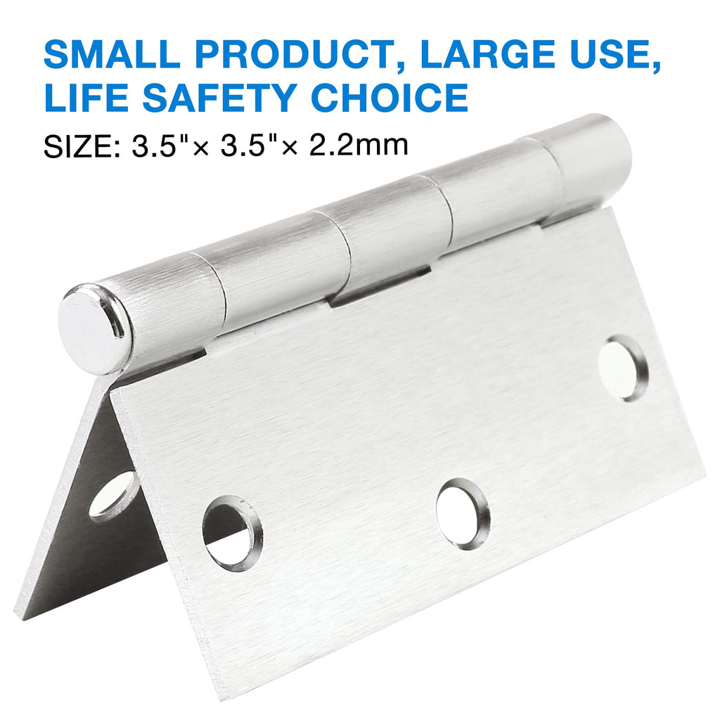 Brushed Nickel Door Hinges 3.5"x3 1/2 Inch Square 36Pack Interior