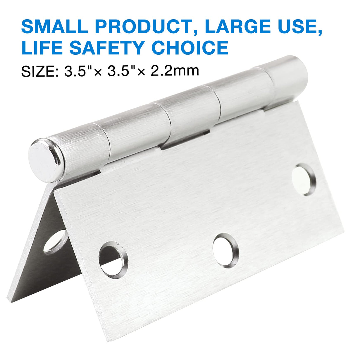Brushed Nickel Door Hinges 3.5"x3 1/2 Inch Square 36Pack Interior