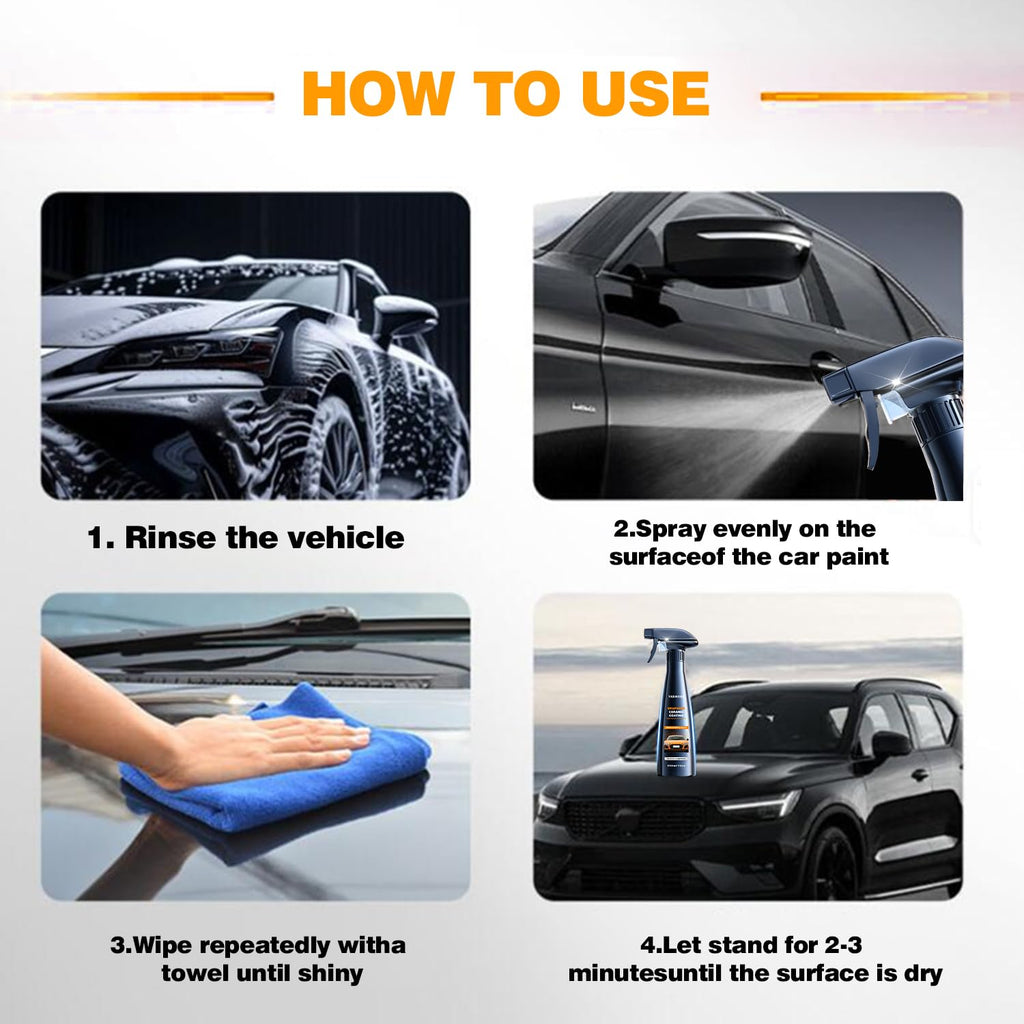 Ceramic Coating for Cars, Waterproof Auto Paint Coating - Graphene Infused, Scratch Resistant & High Gloss Auto Paint