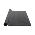 Diamond-Plate Rubber Flooring Roll, 3 mm x 4 ft x 10 ft Garage Floor Mat, SBR, Easy to Clean, Diamond Plate Rubber