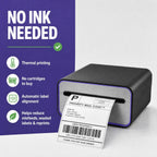 4x6 Thermal Label Printer - Bluetooth, Wireless, 2 Extra Label Rolls