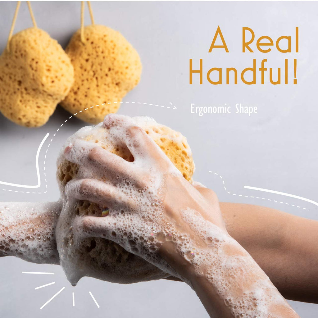 Bath Sponge, Foam Loofah, Body Scrubber for Bathing, Exfoliating Shower Pouf for Shower – Large Size, Lots of Lather