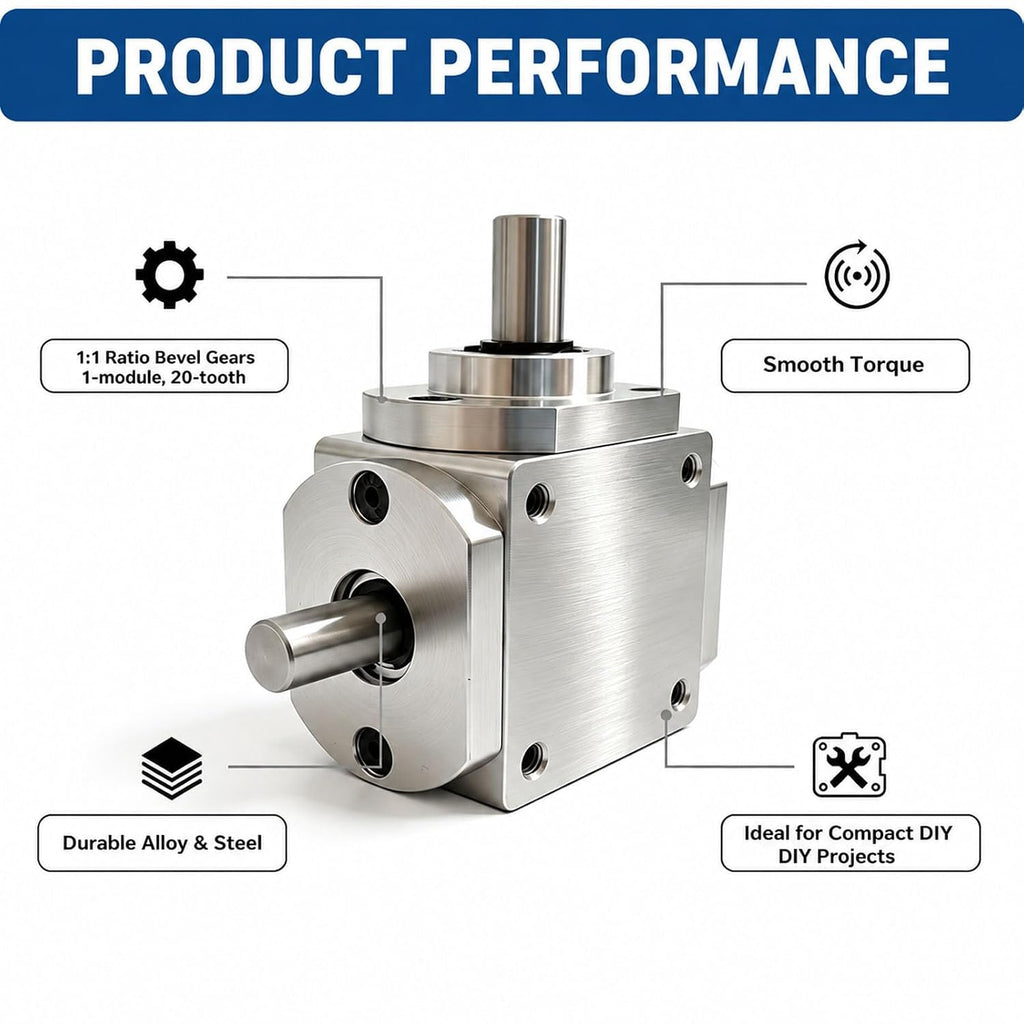 90 Degree Right Angle Gearbox 1:1 Bevel Gear Drive