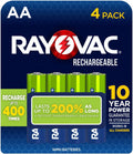 Rechargeable AA Batteries (4 Pack), NiMH Double A Rechargeable Batteries