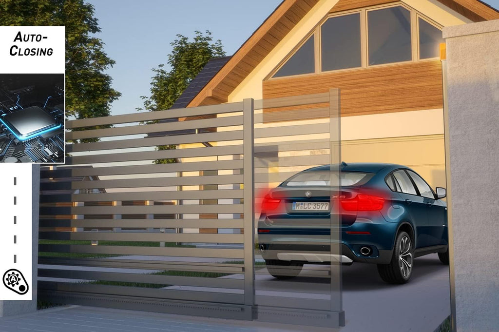 1800lb Automatic Sliding Gate Opener Rack Drive Operator for Heavy Driveway Slide Gates Up to 40 Feet, Rolling Gate