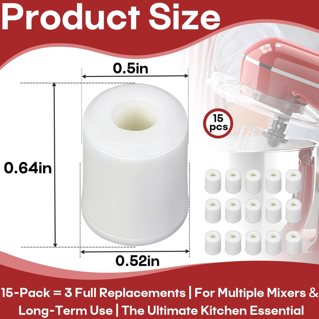 15 Pcs 4161530 & 9709707 Mixer Feet, Compatible with KitchenAid 90/45/75