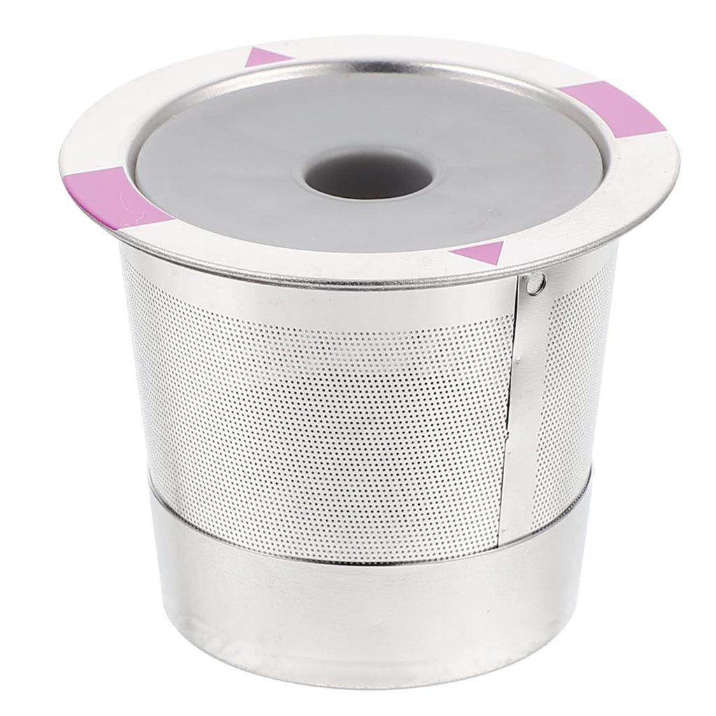 Reusable Coffee Filter Cup with Lid, Stainless Steel Mesh for Espresso