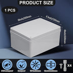 Kanayu 1 Pcs Junction Box 8'' X 6'' X 4'', Plastic IP65 Waterproof
