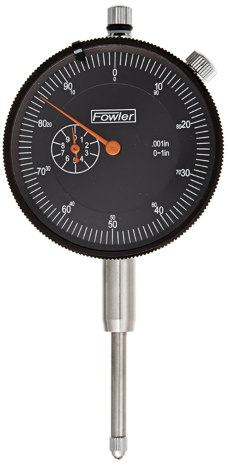 Fowler 52-520-109-0, Adg Dial Indicator With 0-1" Measuring Range (Black)